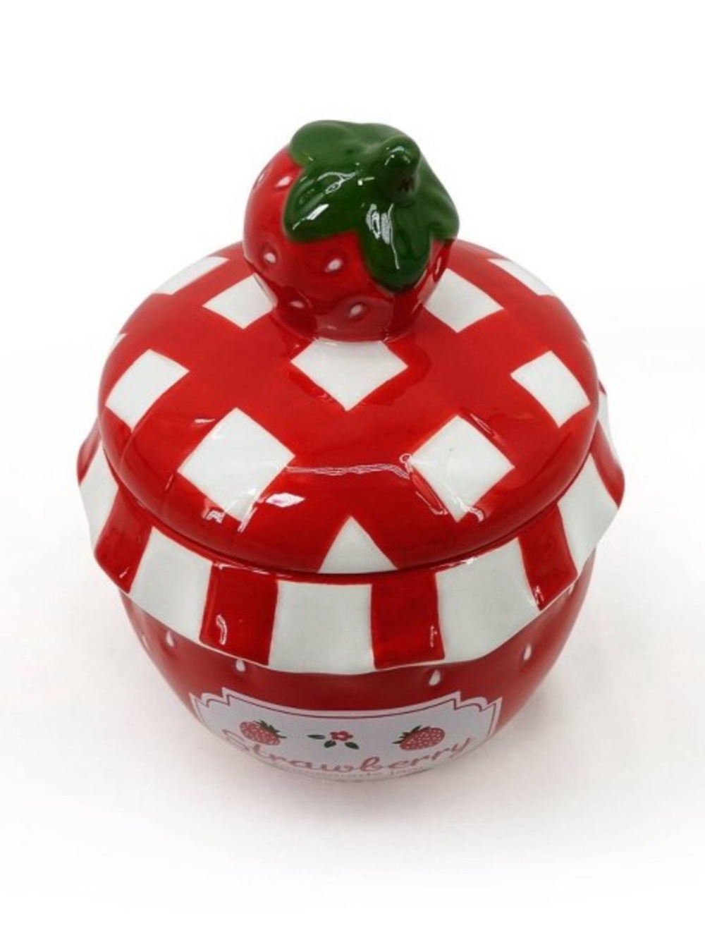 New! Strawberry Jam Ceramic Decorative Jar with Lid, Target Bullseye Playground - Picture 3 of 6